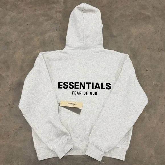 Fear of God Essentials SS22 'Light Oatmeal' Hoodie Size M - Picture 3 of 7